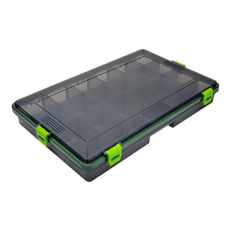 Y1UB Grids Fishing Tackle Box Water Proof Seal Fishing Tool Storage Box Lures Baits Storage Case with Adjustable Compartments