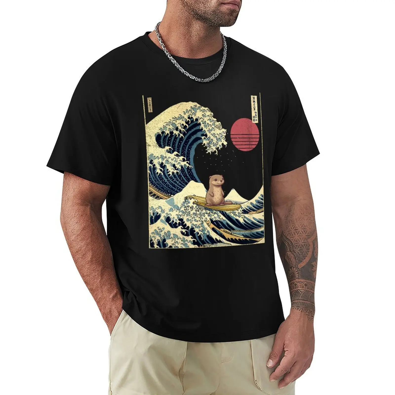 

Otter Kanagawa Japanese Surfing Wave T-Shirt affliction shirts T-shirts man graphic t shirt vintage oversized t shirt men