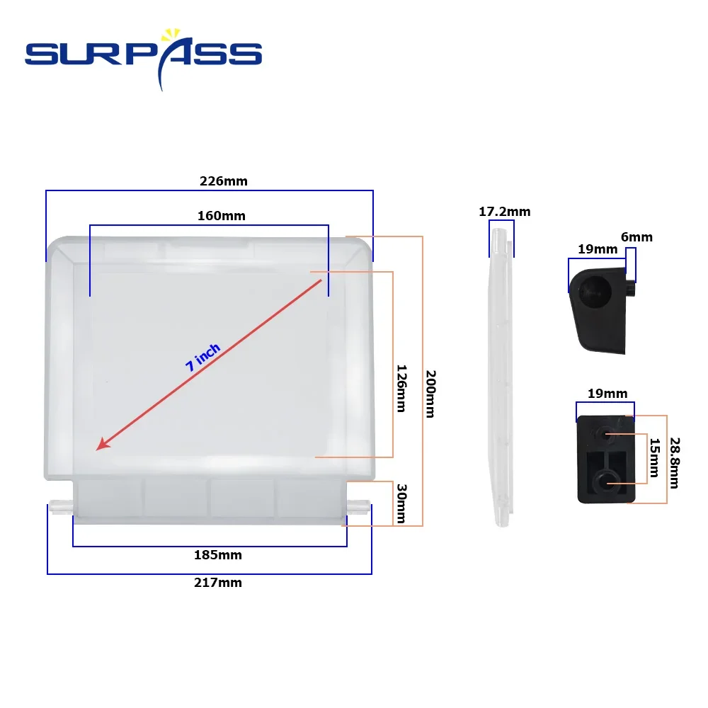 7 Inch Wall Amplifier Waterproof Box Cover on Wall Mounted Rain Moisture Shield Suitable for Outdoor Balcony Shower Bathroom