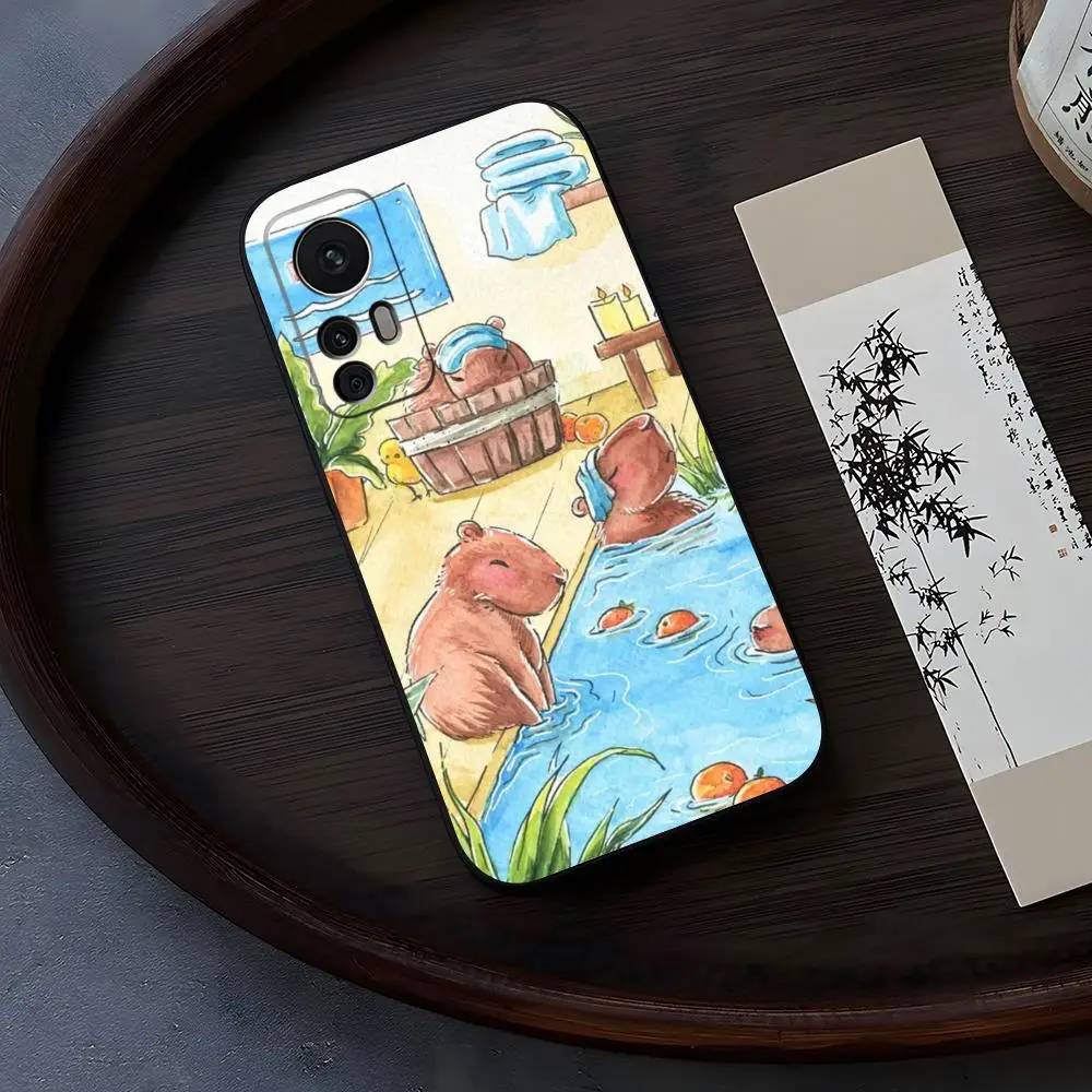 Capybara Spa for Xiaomi Redmi Note 13 14 10 12 Pro POCO X5 F4 F5 Pro 12 13 11T Lite Ultra Fundas Cover