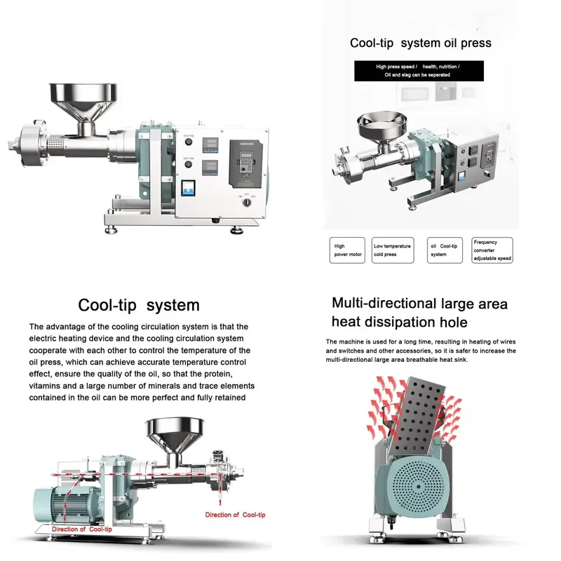 for Intelligent Automatic Temperature Control Stainless Steel Press Machine Screw Cold Press Peanut Rapeseed Almond Soybean