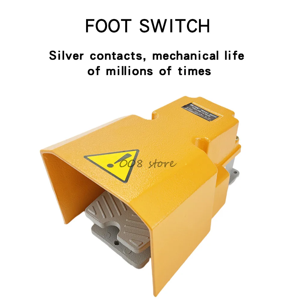 LTH-1/6 Foot Switch Aluminum Shell Machine Tool Parts Silver Point Electrical Power Industrial Reset pedal switch