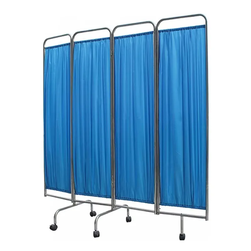 MN-PF001 المبيعات الساخنة أثاث المستشفى الفولاذ المقاوم للصدأ للطي شاشة ستارة السرير الطبية #5