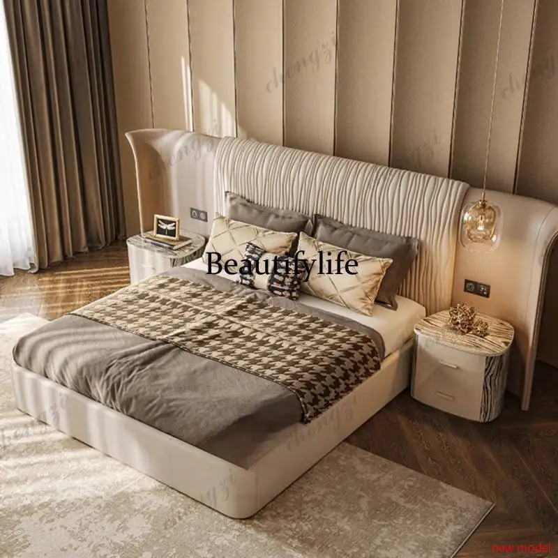 Modern Australia Double Bed Size Couples Large Frame Luxury Double Bed Adults Modern Metal Cama Matrimonial Furniture For HomeAB