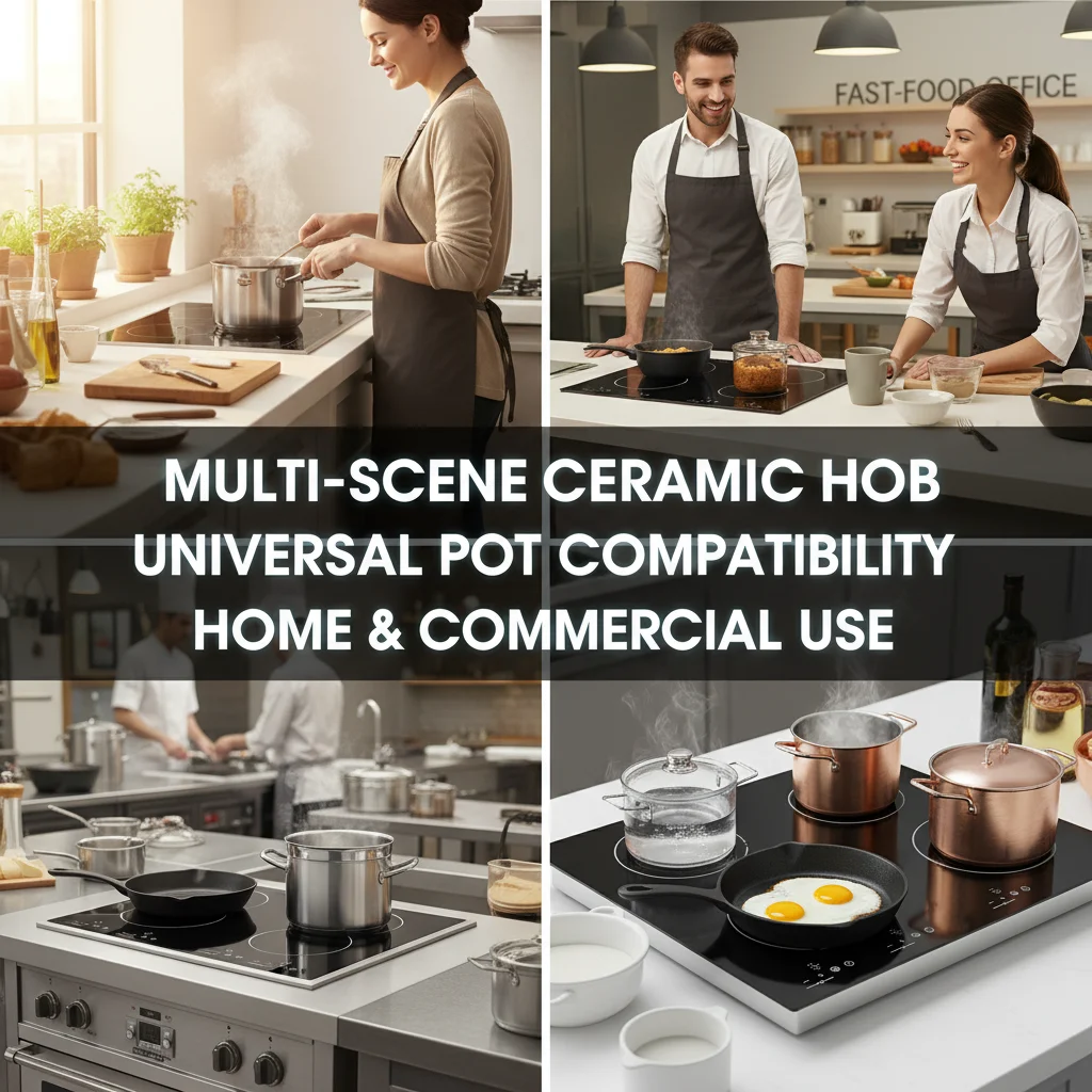 3000W 4 Burner Electric Cooktop Ceramic Hob 110V, 9 Heating Levels Sensor Touch Control, Built-in Countertop Radiant Stove with Child Safety Lock & Timer for Kitchen(No Plug), Black