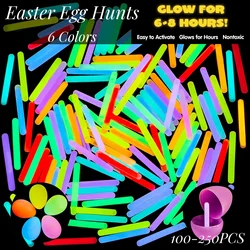 100-250Pcs Mini Glow Sticks 6 Colors Easter Basket Stuffers for Glow in the Dark Party Supplies Kids New Years Eve Party 1.7inch