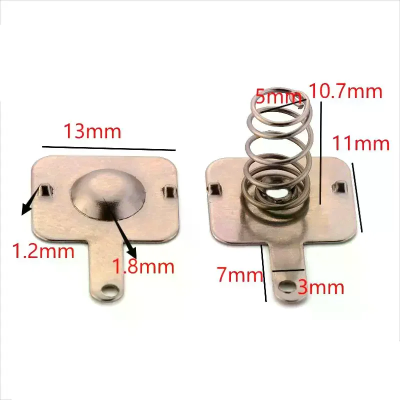 20PCS 18650 Battery Spring Contact Sheet DIY Positive Negative Single Bipolar Battery Box Accessories