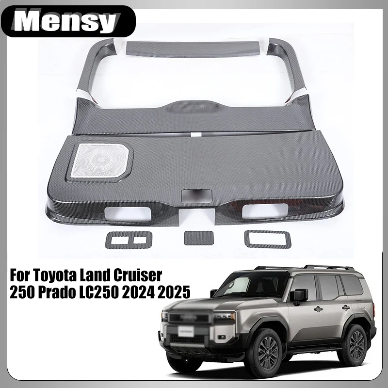 

Для Toyota Land Cruiser 250 Prado LC250 2024 2025 багажник из углеродного волокна, внутренняя накладка на дверную панель, наклейка, автомобильные аксессуары