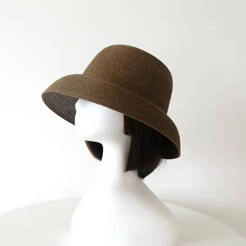 Sun Hat Women\'s cap Hats For Women Men Summer Straw Hat Sun Protection Hats Wide Brim Vintage Protection Fashion Straw Visor