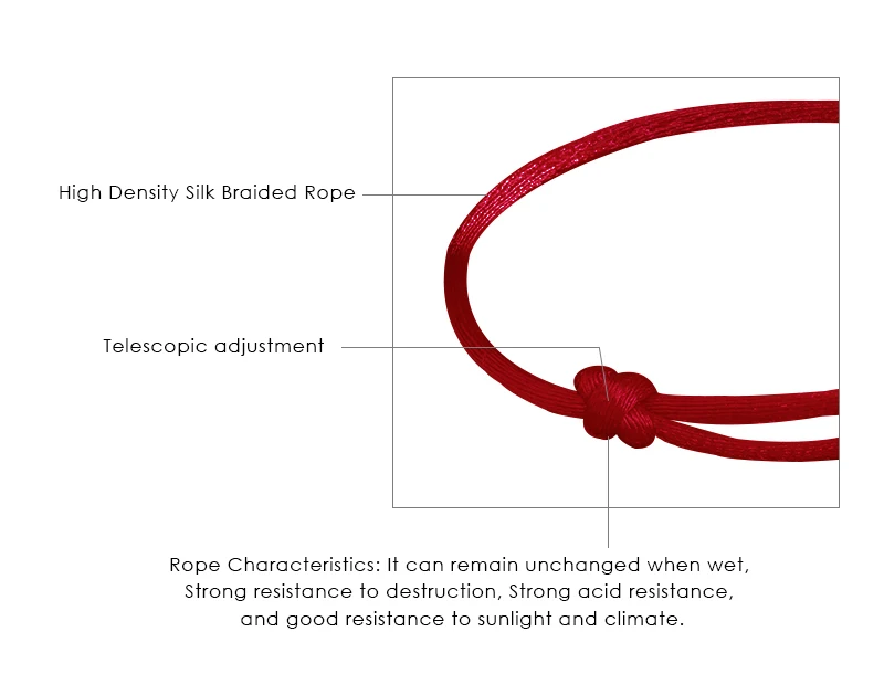MOONLIGHT Classic Adjustable U-Shape Charm Bracelets for Women High Quality Silk Rope Bracelet Female Jewelry Gifts Wholesale