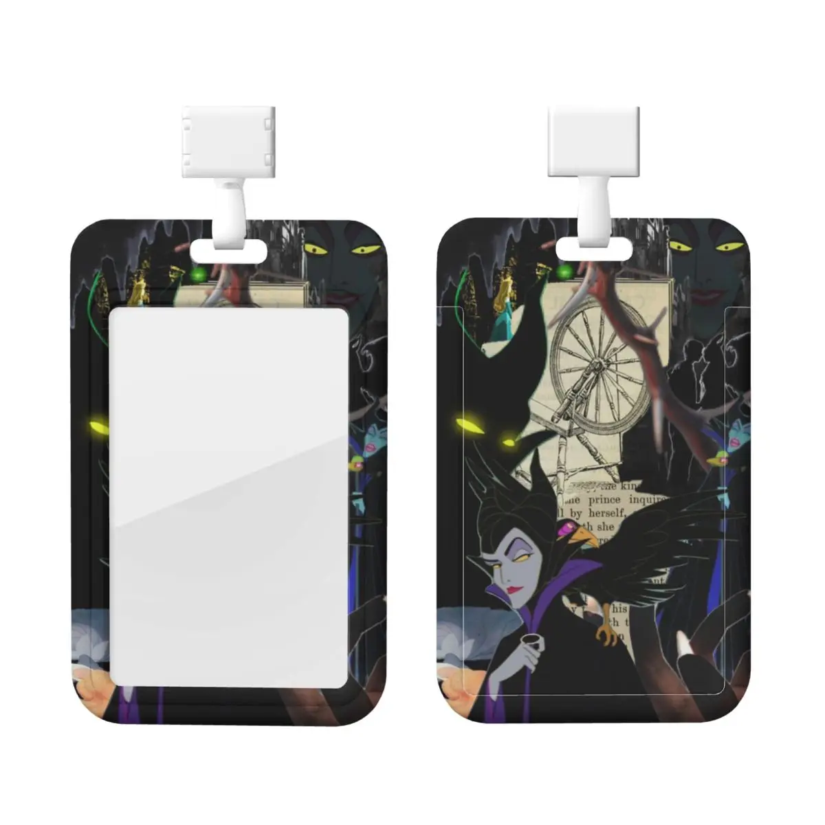 

Пользовательские злодеи Малефисенты держатели кредитных карт шейный ремешок ремешок ID бейдж держатель карты для больниц инженеров держатель карты