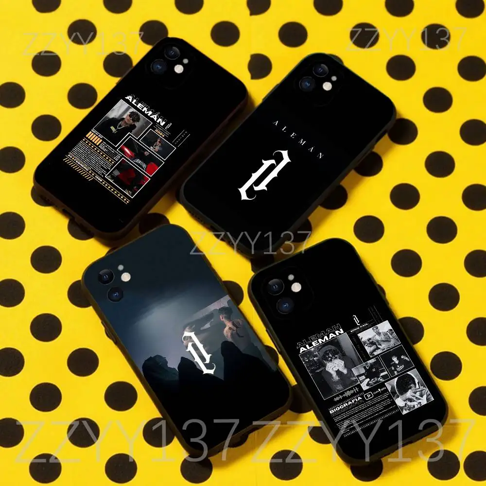 Aleman De Vuelta a las Andadas 電話ケース iPhone 17、16、15、14、13、12、11、Pro、Max、Plus、Air、X、XS、XR、SE、8、7、ミニ、ソフトブラック Funda 用