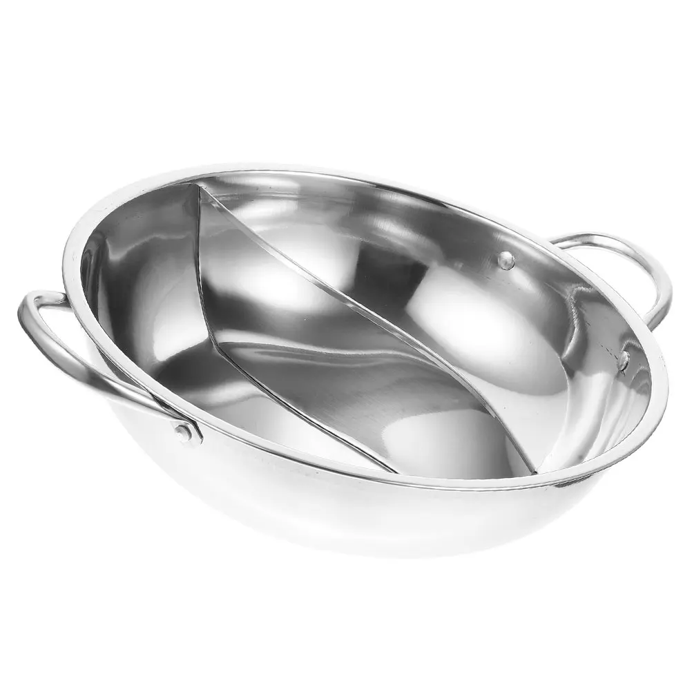 

Stainless SteelPot 34cm Hot Pot Divider Kitchen Cooking Stock M Duck Reusable Easy Clean Two Flavor Chinese Steam Rack
