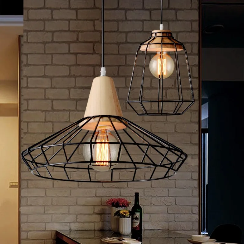 

Nordic minimalist iron mesh pendant light style coffee shop restaurant lighting shop clothing store corridor lights