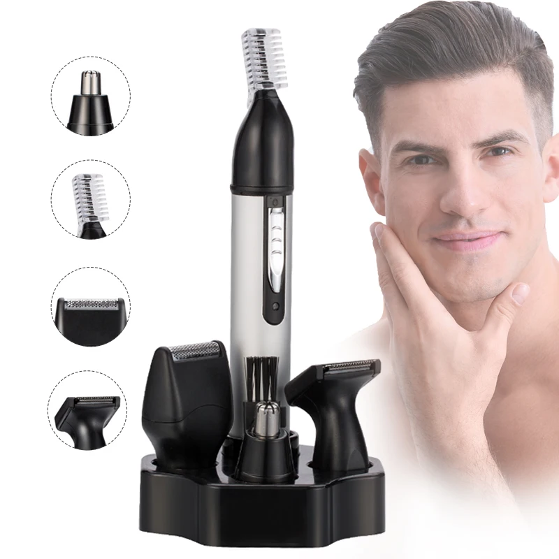 

4 in 1 Electric Nose Hair Trimmer for Men Ear Nose Hair Trimmer Beard Trimmers Hair Removal Eyebrow Epilator Nose Clippers