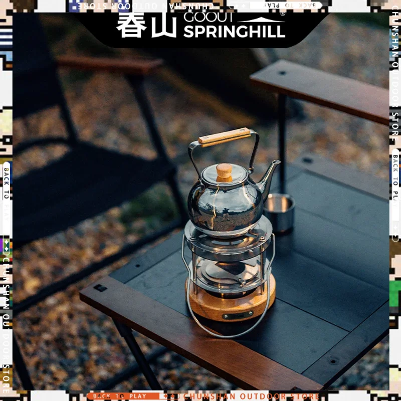 

IN Stock Chunshan Yunhua Retro 700ml Teapot Bright Silver Stainless Steel Kettle Portable for Outdoor Camping with Open Flame