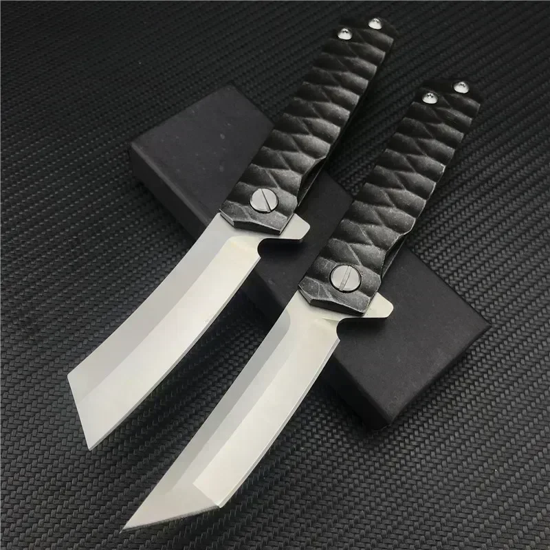 

Tanto Knife Folding Tactical Razor Marked D2 Steel Blade Bearing Hunting Survival Pocket Knives Outdoor Combat Camping EDC Tool