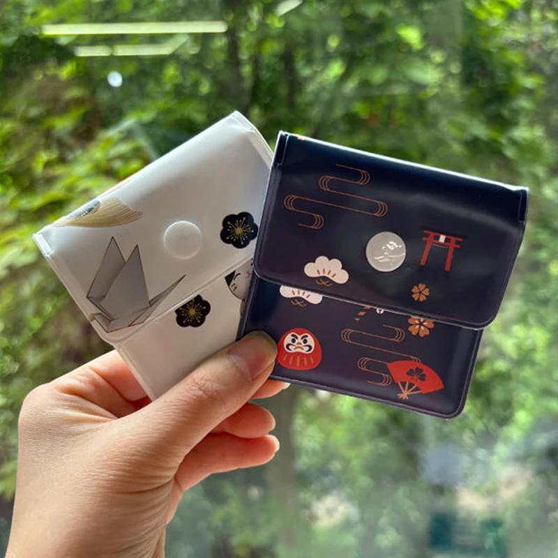 【HMA】EVA Portable Ashtray Bags Japanese Dharma Lucky Cat Pocket Ashtrays Fireproof & Odorless Mini Butt Disposal Bag Outdoor