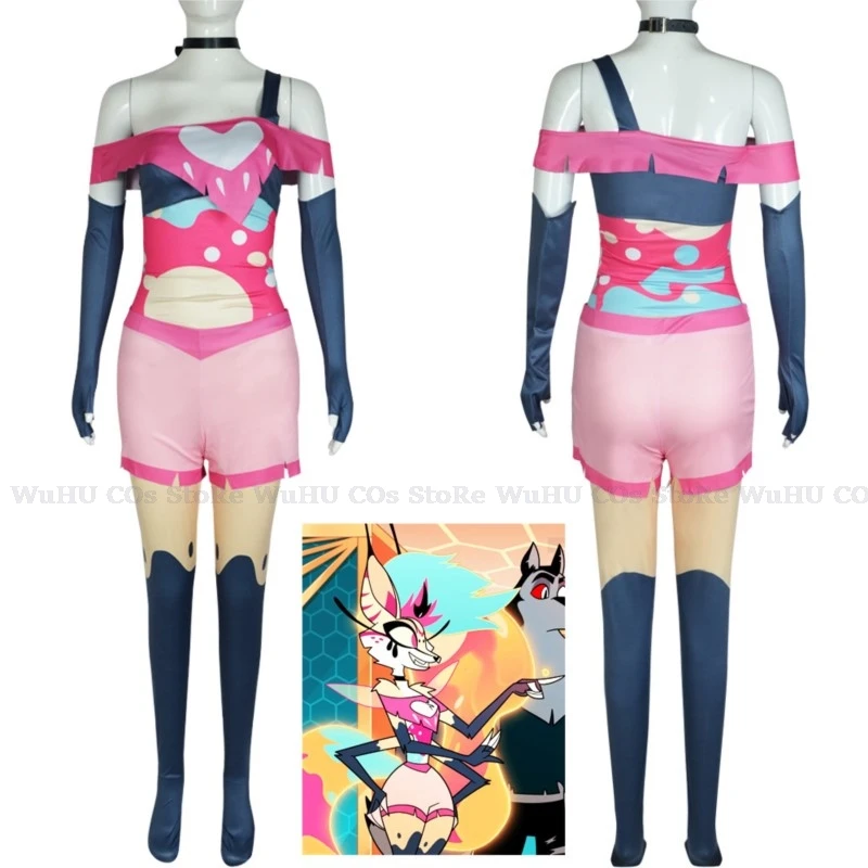 Anime Helluva Cosplay Boss Beelzebub Cosplay Jumpsuit Women Halloween Party Roleplay Suit