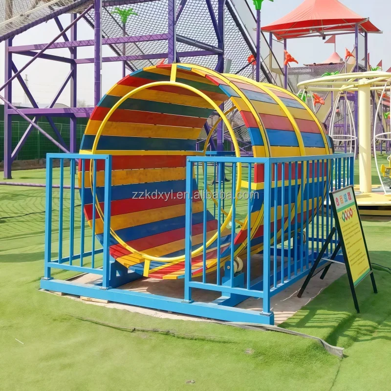 Kids Playground Treadmill, Rotating Cylinder, Outdoor Parent-Child Game, Human Hamster Wheel, Rolling Barrel Equipment