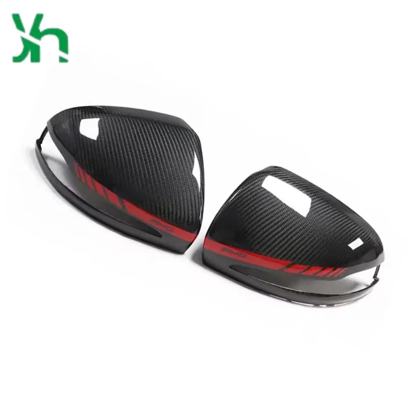 غطاء مرآة من ألياف الكربون عالي الجودة لسيارة Mercedes-Benz W213/W222/W238/W257/AMG GT53 نمط استبدال القيادة الدفة اليسرى