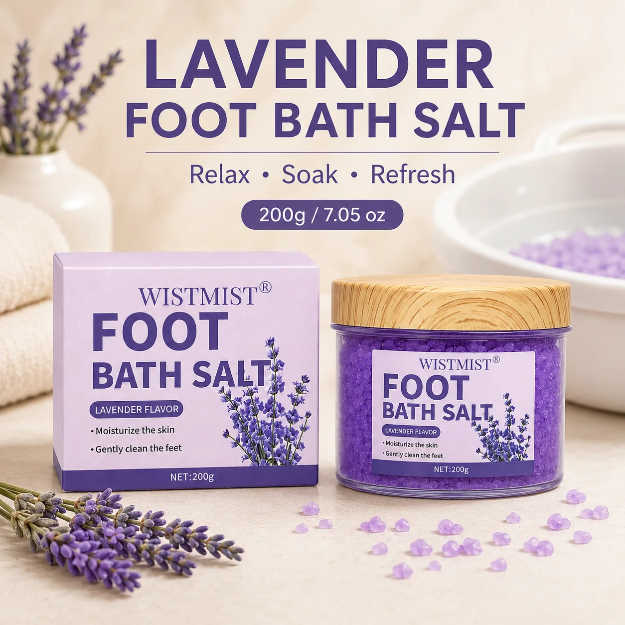 Home Fragrance Relax At Home - WISTMIST Sale da Bagno per Piedi