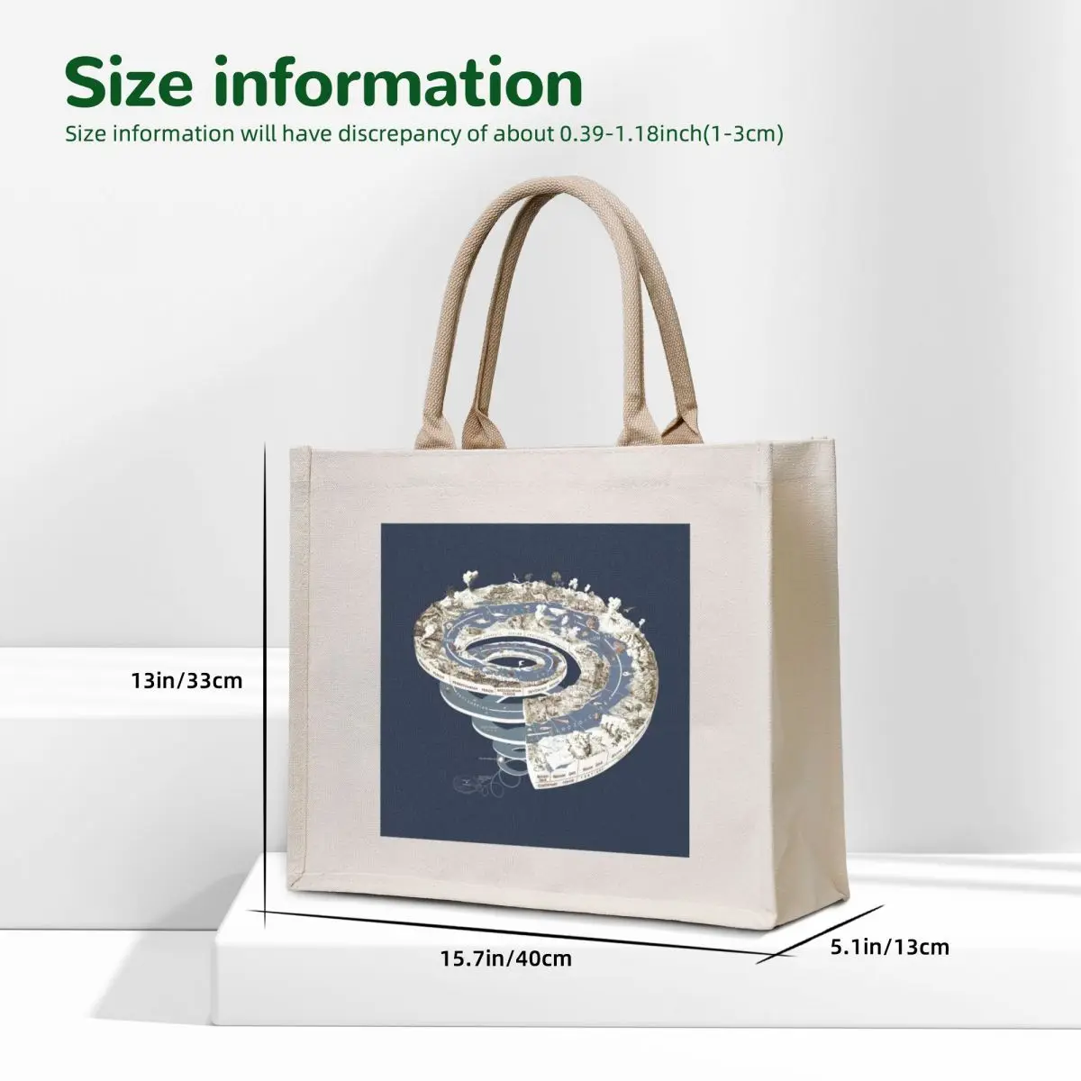Geologic Period Timeline Tote Bag Women's shopper Shopping bags the tote bag Canvas