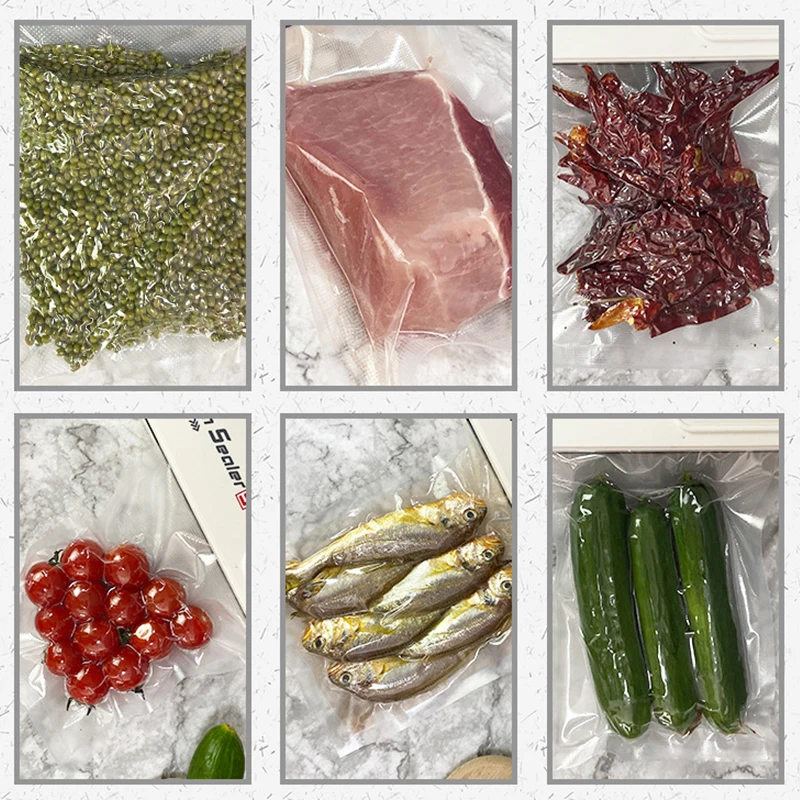 Thực Phẩm Hút Chân Không Niêm Phong Với 10Pcs Túi 30Cm Nhiệt Niêm Phong 45kPa Hút Thiết Bị Nhà Bếp Thermoforming Máy Đóng Gói Chân Không IDEACH