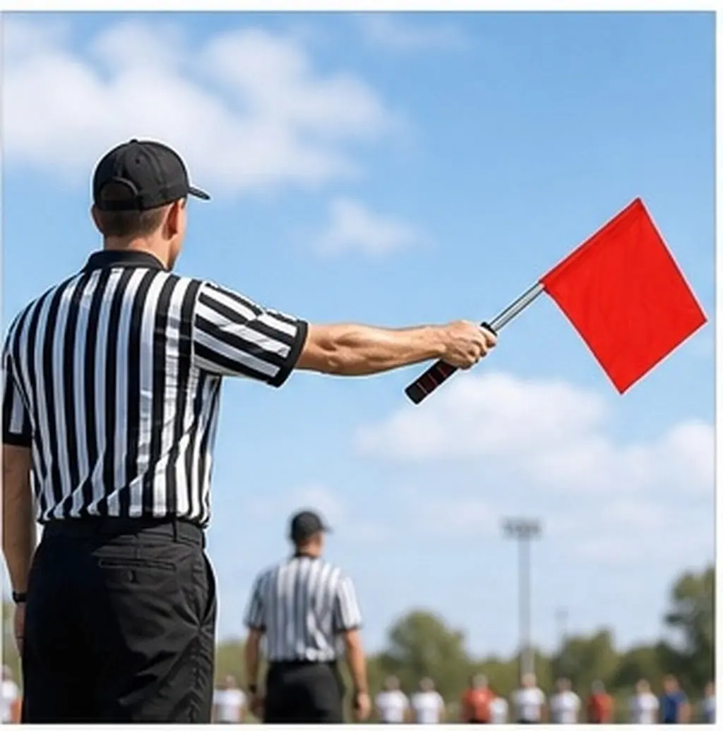 3Pcs Red Signal Flags Lightweight Cloth Stainless Steel Handheld Warning Flags for Racing Traffic Refereeing Track Field Events