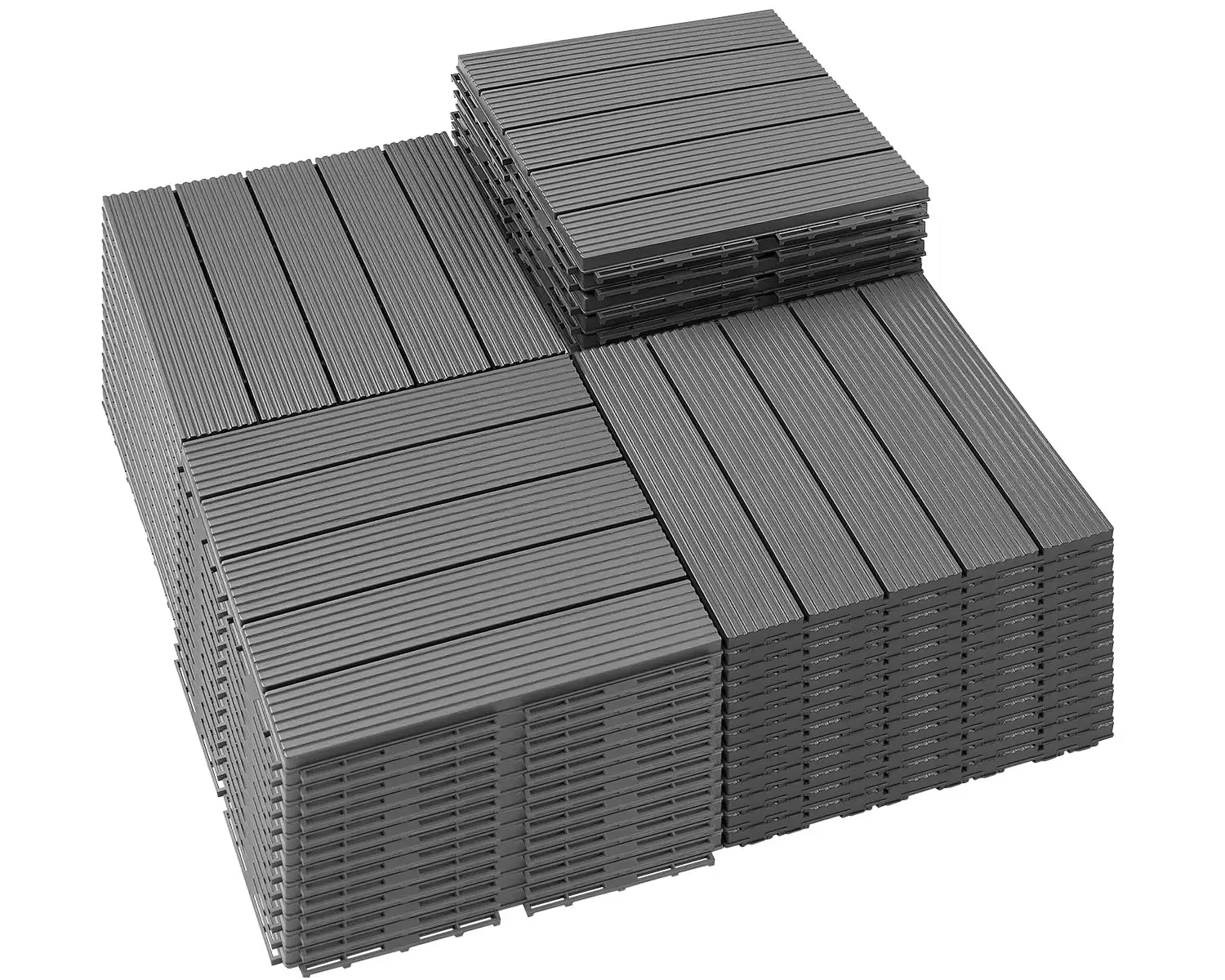 54 PCS Plastic Interlocking Patio Deck Tiles, 12