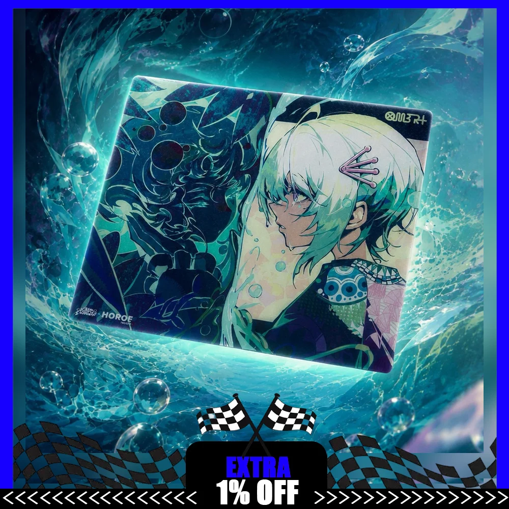 AstraGaming Shy Tempered Glass Mouse Pad 490x420mm Large Gaming Desk Mouse Mat for FPS Esports Smooth Control PC Accessory Gift
