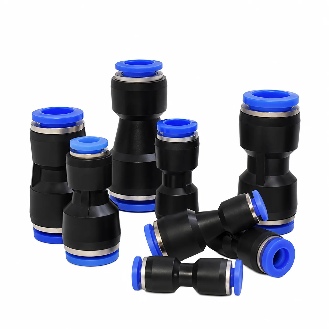 1PCS Pneumatic Quick Connect Fitting PU Straight PG Reducer Union 4 6 8 10 12 14 16mm Push Fit Connector for Air Tube Hose