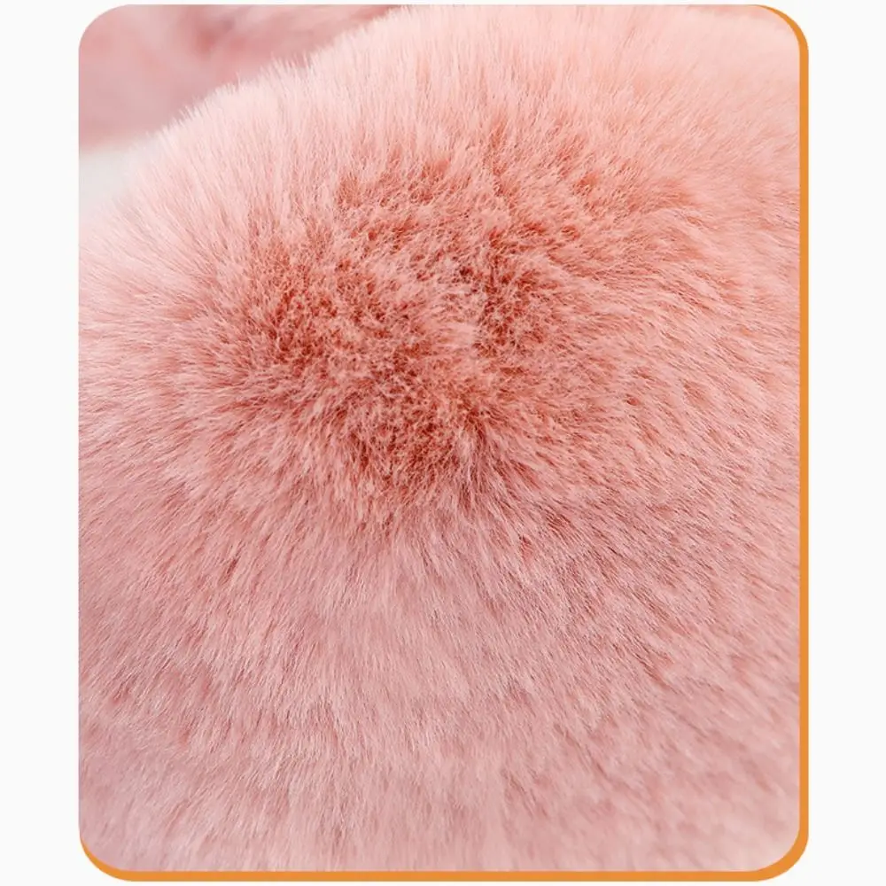 New Warm Plush Ear Warmer Folding Cold Protection Earflap Solid Color Thickened Ear Cover Outdoor