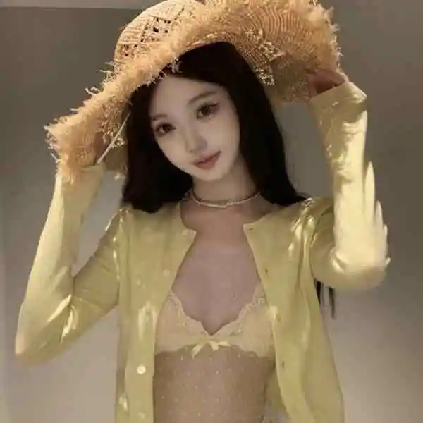 

Pure Desire Spring Summer New Lace Knot Polka Dot Print Strap Vest Women Sexy Slim Fit Beautiful Inner Wear Top