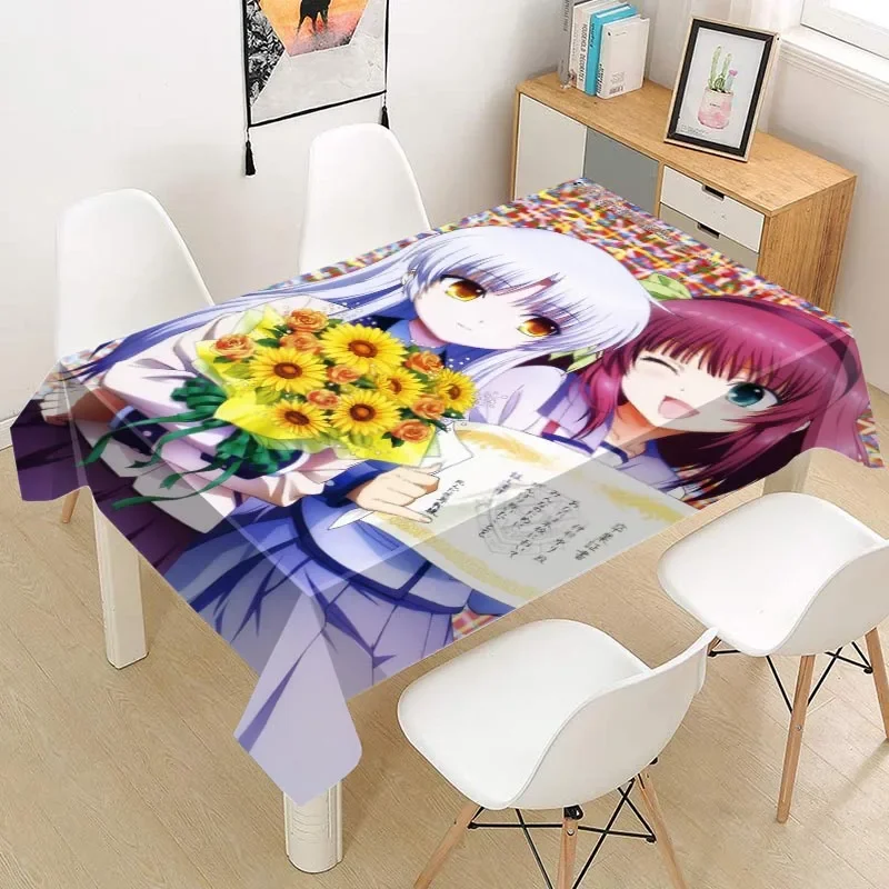 Angel Beats! Tablecloth Oxford Fabric Square/Rectangular Dust-proof Table Cover For Party Home Decor TV Covers