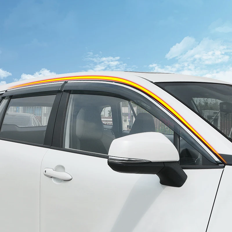 حاجب نافذة السيارة الجانبية تنفيس المظلات الملاجئ المطر الحرس لتويوتا كورولا كروس XG10 2021 2022 2023 2024 2025 الملحقات الهجينة