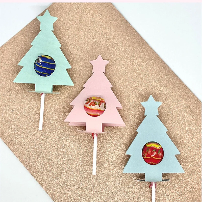 Christmas Tree Lolly Chocolate Holder Metal Cutting Dies Stencils for DIY Scrapbooking Decorative Embossing DIY Paper Card