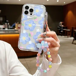 3D Flower Hang Chain Case for Samsung A55 5G A54 A53 A52 A33 A32 A34 A24 A23 A22 A14 A13 S24 Ultra S23 S22 Plus S21 S20 FE Cover