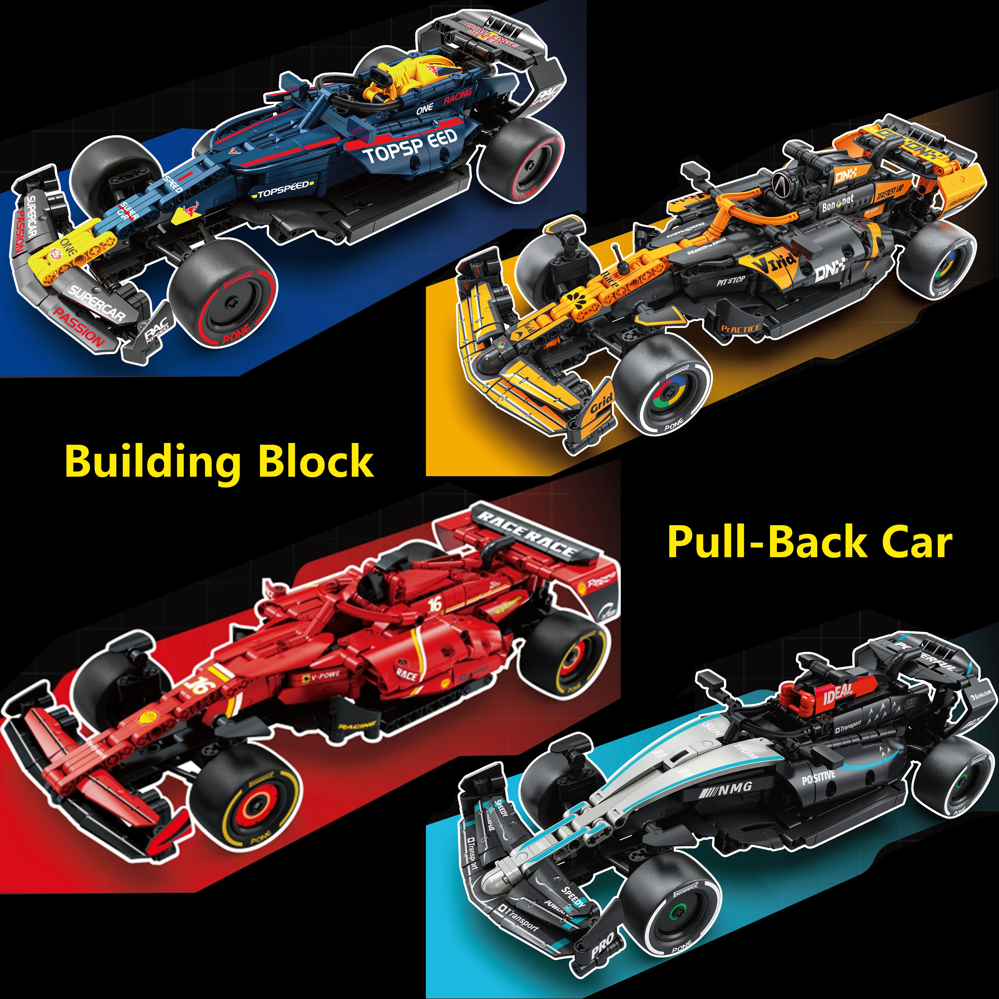 

500-700 + шт., комплект строительных блоков гоночного автомобиля F1, подвижная скорость, строительная игрушка, модель, подарок для друзей и игроков