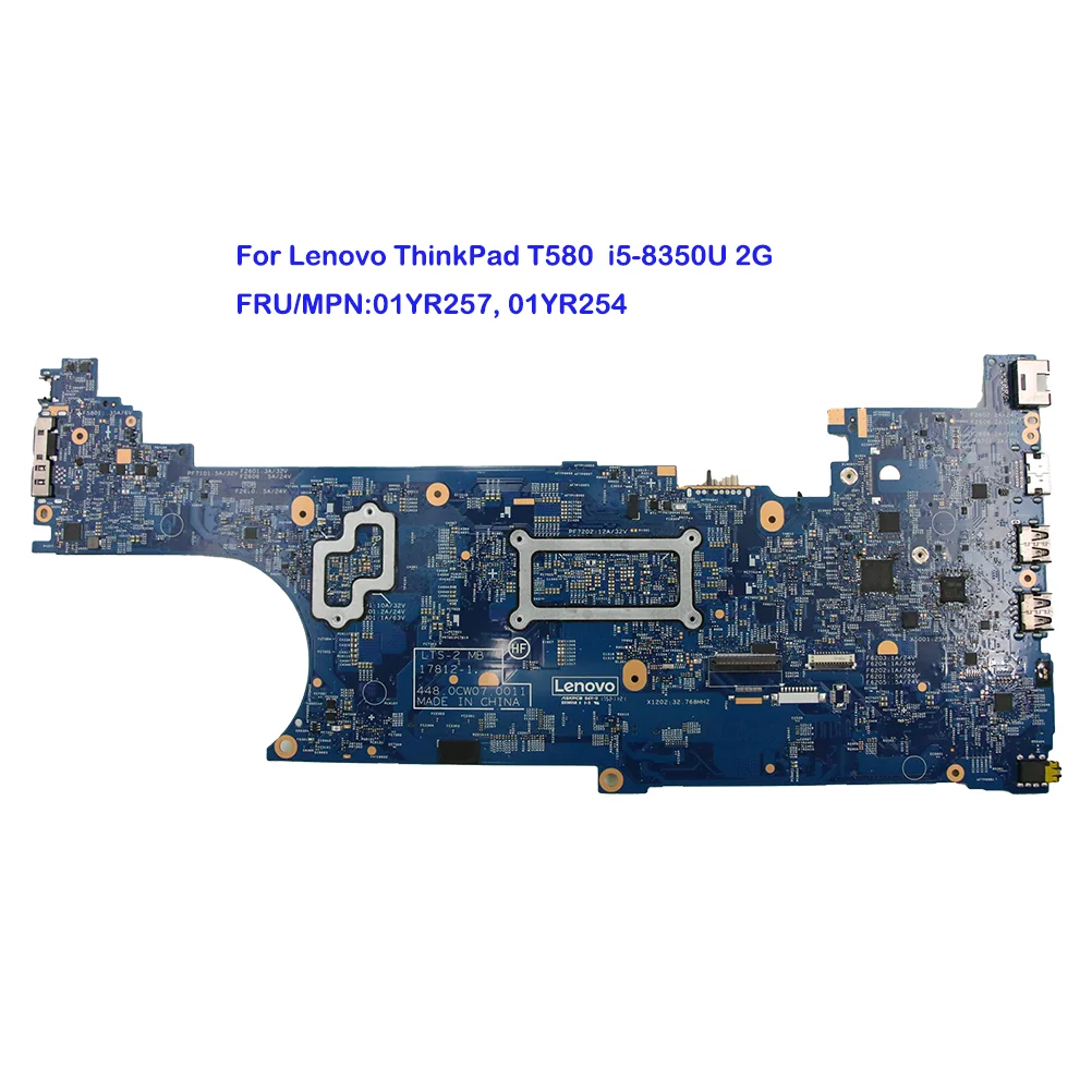 01YR257 Laptop Motherboard Für Lenovo ThinkPad T580 i5-8350U 2G RAM Motherboard CPU Com Grafikkarte Notebook Mainboard 01YR254