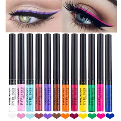 Kolorowy Eyeliner Pen makijaż oczu biały różowy wodoodporny płynny kolor oczu kredka kosmetyki do makijażu żółty matowy fioletowy długopis