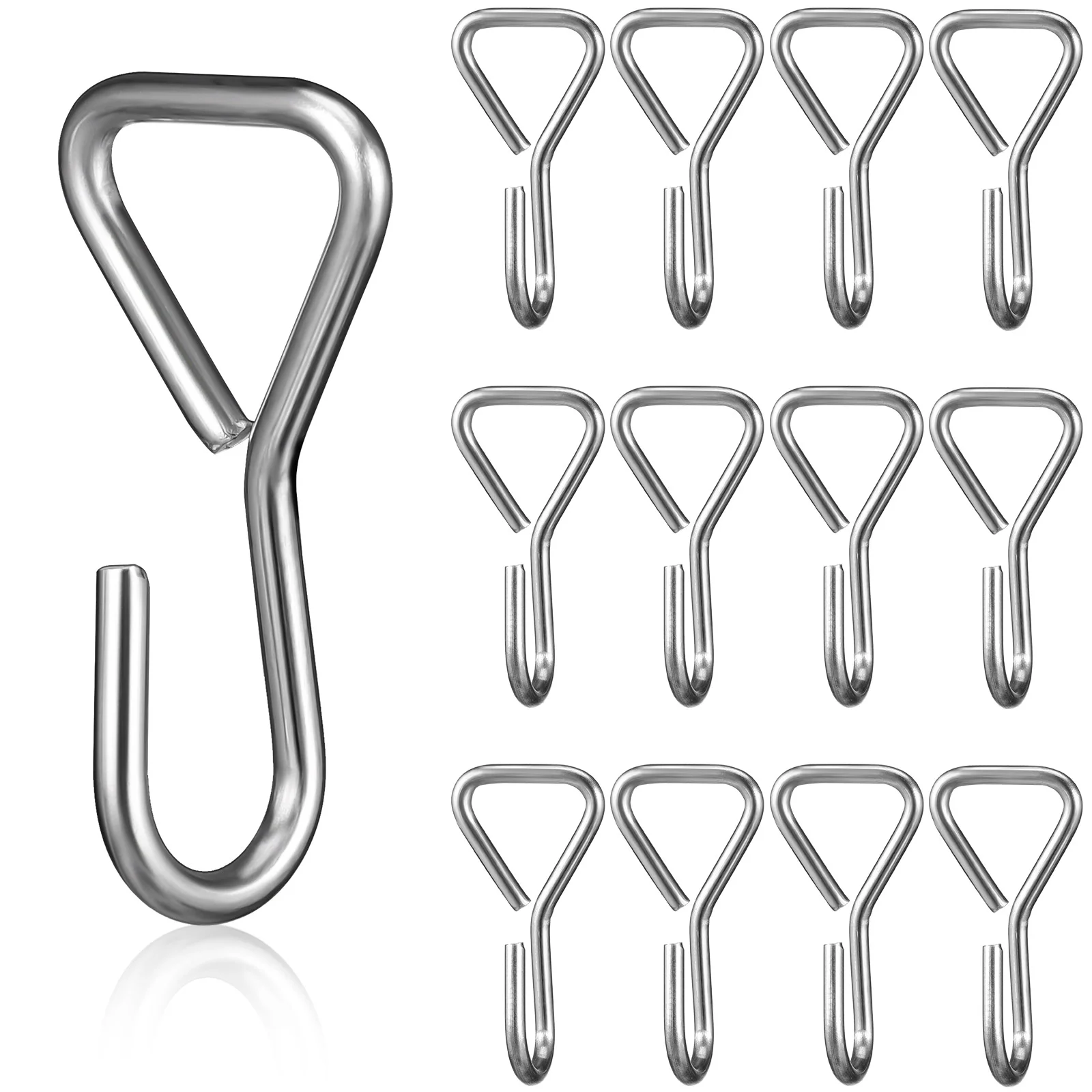 

100 Pcs Solid Load-bearing Metal Rope with S-shaped Hook Hooks For Hanging Heavy Duty Belt Car Cargo Strap Stainless Steel Seat