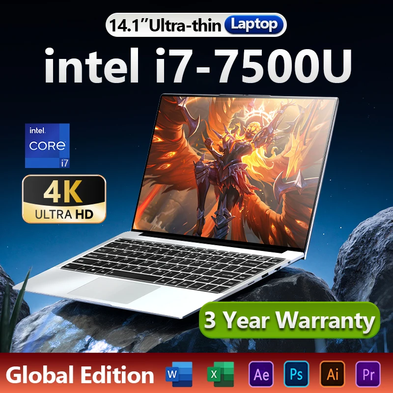 

2025 Офисный ноутбук Windows 11 Pro intel core i7-7500U Ноутбук ПК Ноутбук 1920*1080P 12 ГБ ОЗУ 1 ТБ 2 ТБ SSD 180 ° открытый ПК