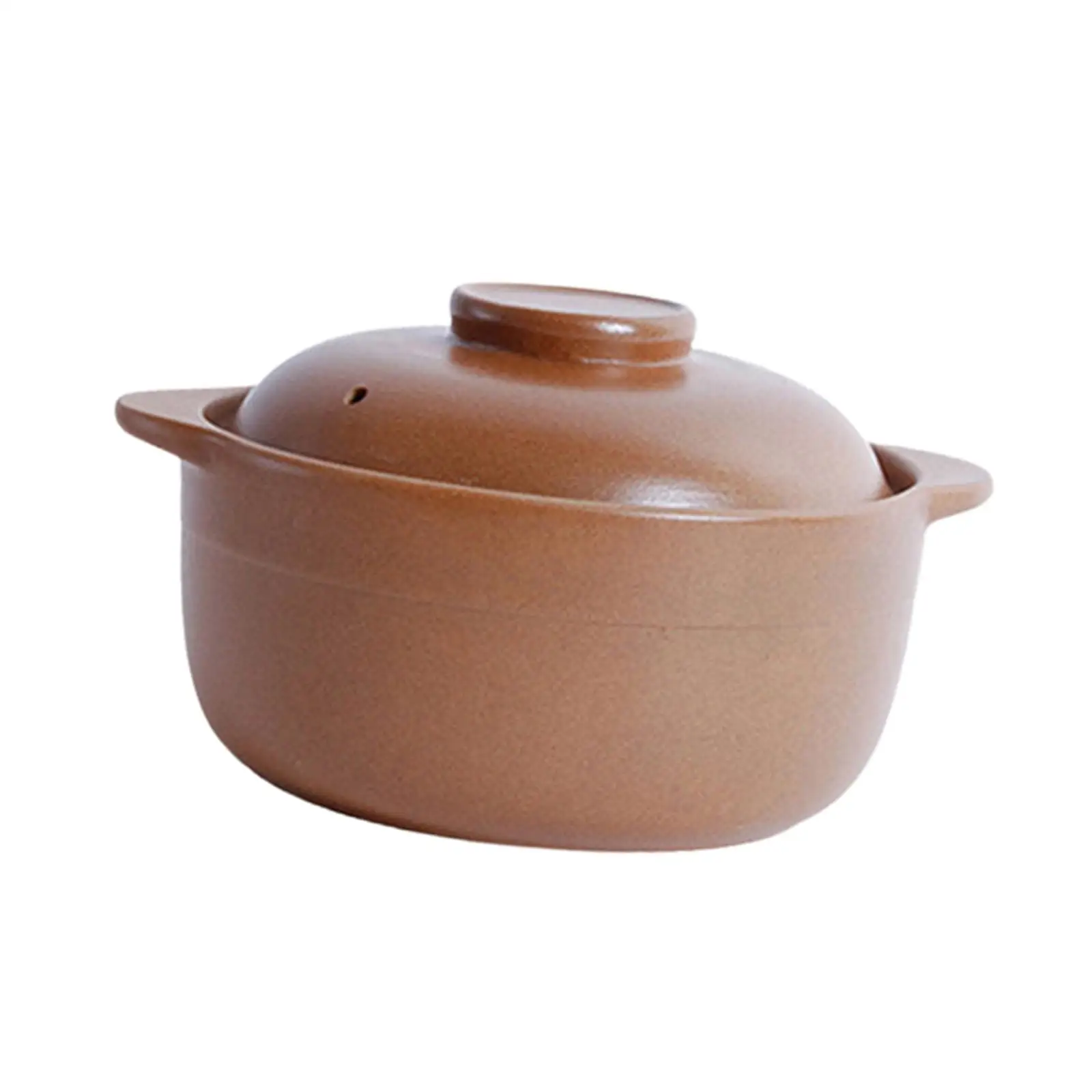 Earthen Cooking Pot Claypot Rice Pot Rice Cooking Casserole Dish Kitchen Accessories Porridge, Soup Clay Pot with Lid