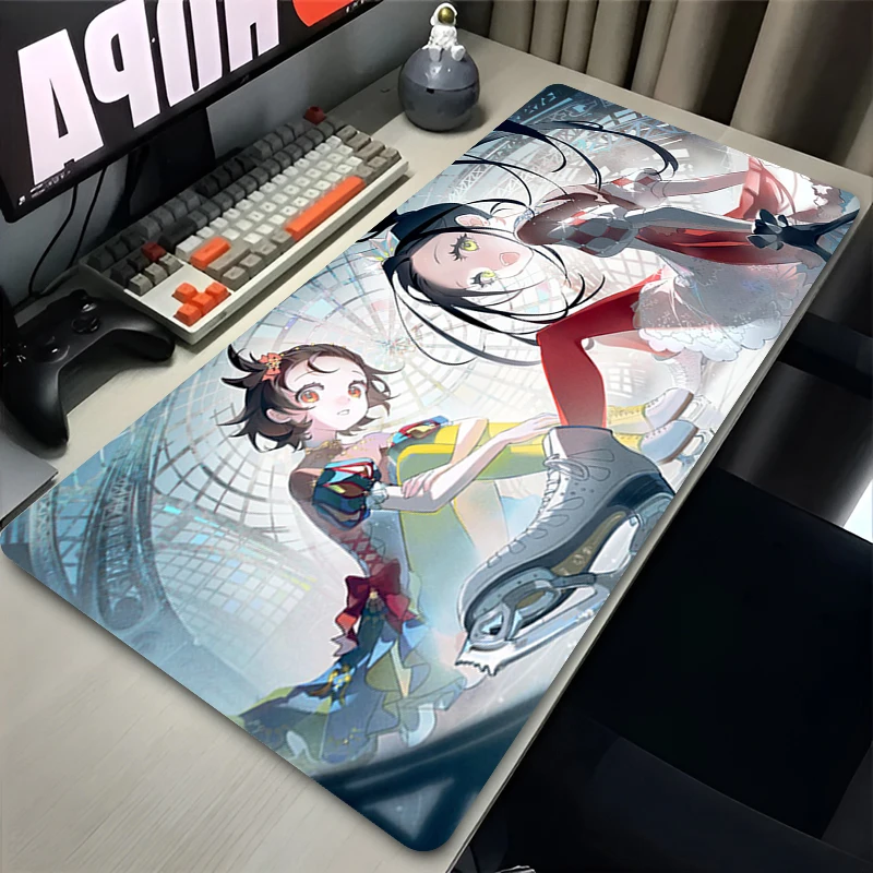 Manga Anime Medalist Mousepad Large Gaming Available Sizes Mouse Pad with Thick Stitched Edge Non-Slip Desk Mat
