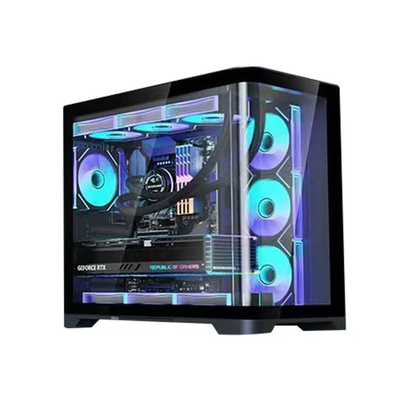 

Computer case, glass fully transparent sea view room, small chassis, desktop computer, Internet café, game e-sports chassis