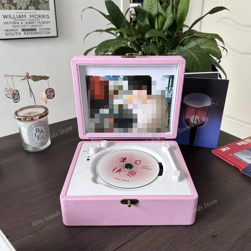 New CD Player, Retro Bluetooth Speaker with Built-in Speaker for Album CDs, Portable Music Player, Ideal Birthday Gift