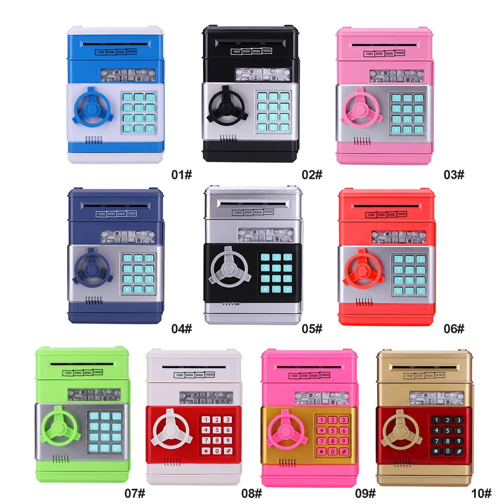 Automatic Electronic Piggy Bank ATM Password Money Box Cash Coin Saving Box