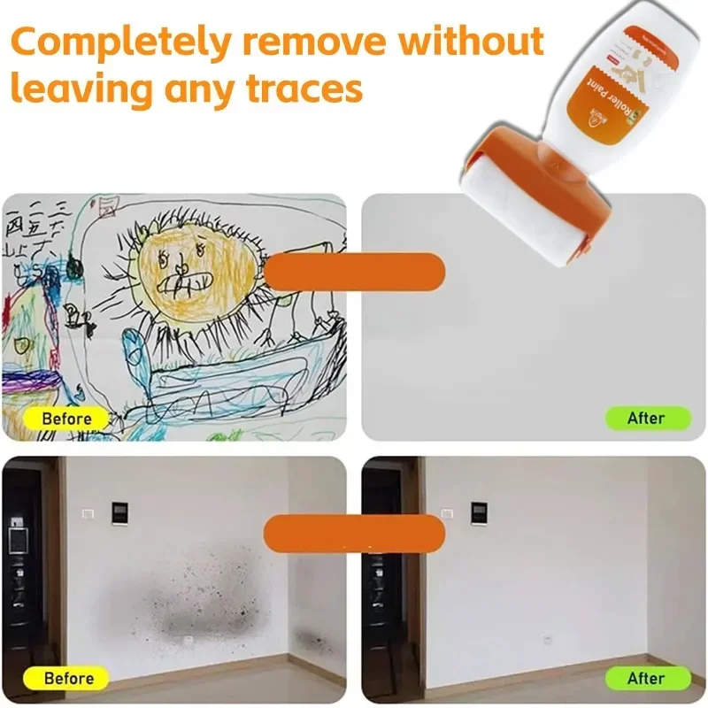 2024Hot Antibacterial Wall Paint Strong Repair Household White Latex Paint With Roller Brush for Living Room Kitchen Tool