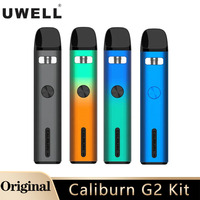 Original Uwell Caliburn G2 Pod Kit 18W Vape 750mAh Battery 2ml Cartridge 1.2ohm/0.8ohm Coil MTL & RDTL E Cigarette Vaporizer